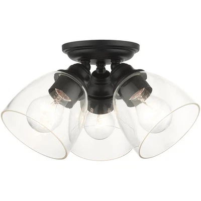 Livex Lighting 46339-04 Montgomery Flush Mount Black - Image 1 of 4