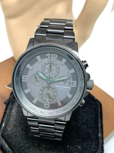 Reloj Citizen Hombre CA0295-58E Nighthawk Eco Drive Cronógrafo Esfera Negra Acero - Imagen 1 de 14