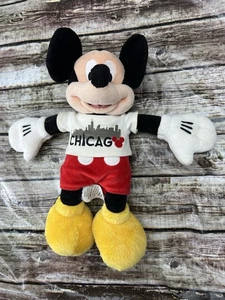 Mickey Mouse Disney Store Chicago T-Shirt Plush Authentic Original 14 Inches - Picture 1 of 5