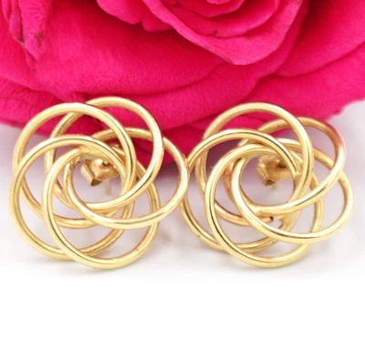 14k Yellow Gold Love Knot Post Earrings - Image 1 of 3