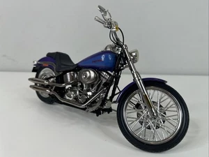Harley Davidson Soft Tail Duece Ertl 03. Violeta y azul. ¡Bonito! Completo Sin Caja - Imagen 1 de 7