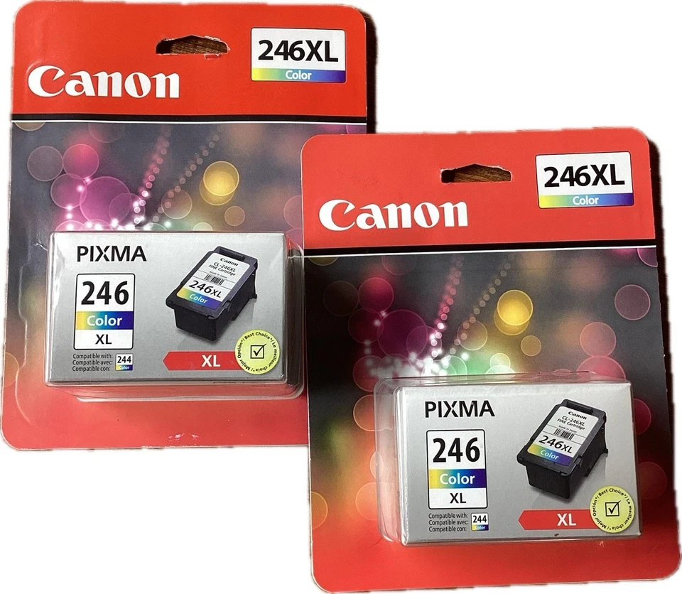 2 Canon PIXMA 246XL Color Ink Cartridge New Genuine 246 XL SEALED NEW - Image 1 of 1