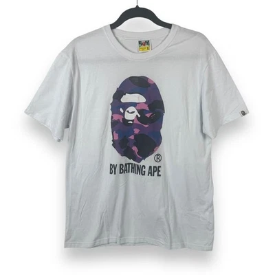 A Bathing Ape BAPE Purple Camo Head T-Shirt Size XL Streetwear Rare Authentic - Image 1 of 4