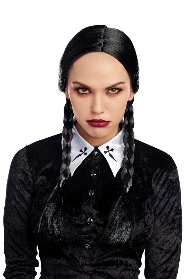 Peluca trenzada doble Wednesday Addams Family nueva Foto 1 de 1