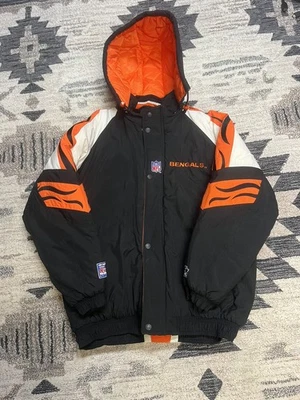 Chaqueta Abrigo Hombre Vintage Cincinnati Bengals Starter Proline NFL Puffer Grande  Foto 1 de 4