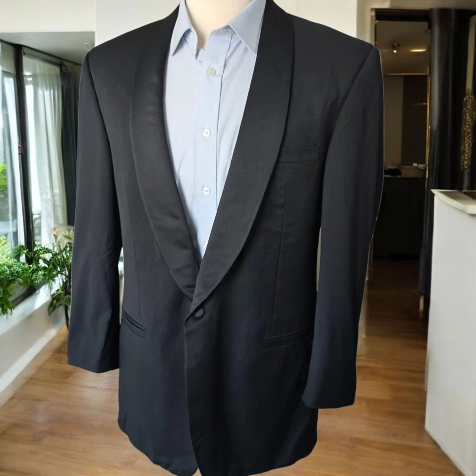 Jaqueta de jantar Versace V2 52it 42r xale colarinho smoking jaqueta - Imagem 1 de 4