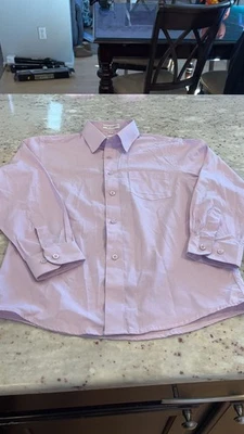 Berlioni Italia Niños Talla 12 Lavanda Vestido/Camisa Botón Foto 1 de 2