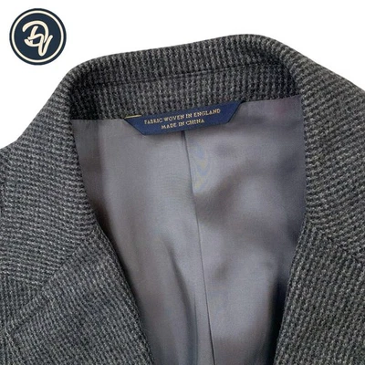 Mens 38 R Brooks Brothers 1818 Fitzgerald X Moon Tweed Charcoal Flannel Knit - Image 1 of 4