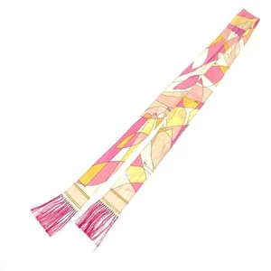 Emilio Pucci Estola Rosa Flecos Mujer Hecho en Italia Ropa Accesorios - Imagen 1 de 6