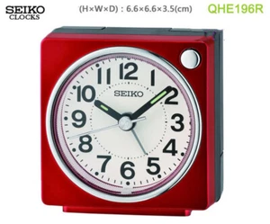 new Seiko QHE196 Square beep Alarm Clock snooze light sweep luminescent - Picture 1 of 7