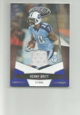 2010 CERTIFIED MIRROR BLUE MATERIALS #145 KENNY BRITT JERSEY 067/100 - Image 1 of 2