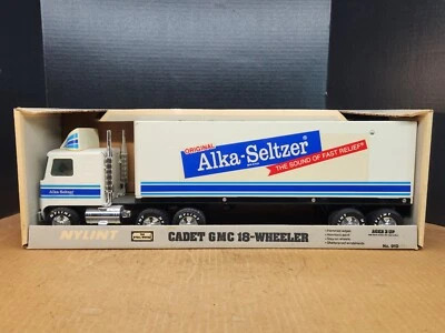 Camión remolque tractor Nylint Alka Seltzer Cadet GMC 18 ruedas #910 acero 21" Foto 1 de 4