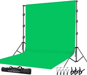 Photo Video Studio 10 X12Ft 100% Cotton Muslin Chromakey Green Screen Backdrop w - Picture 1 of 12