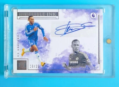 2019-20 Panini Impeccable Chelsea Didier Drogba INDELIBLE INK Auto 10/25 SP - Image 1 of 2