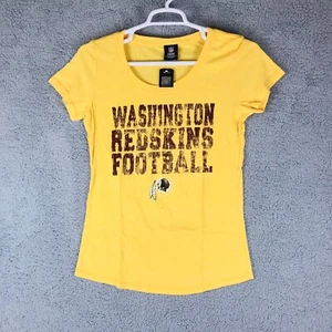 NFL Team Apparel Washington Redskins Women's T-Shirt Yellow Size Medium - Picture 1 of 6