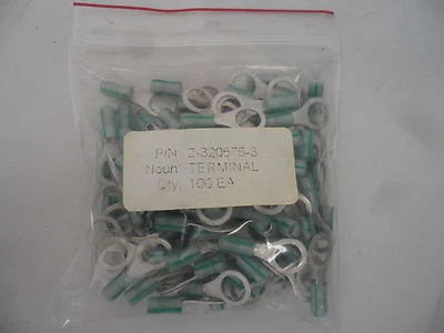 TE Connectivity 2-320575-3 AMP Tyco Ring Spade Tongue Terminal Connectors 100 Pk - Image 1 of 2