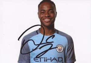 MAN CITY: RAHEEM STERLING SIGNED 6x4 PORTRAIT PHOTO+COA **ENGLAND** - Picture 1 of 1