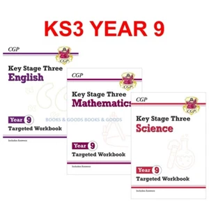 KS3 Year 9 Maths English Science Targeted Workbooks with Answers Ages 14-15 Cgp - Picture 1 of 11