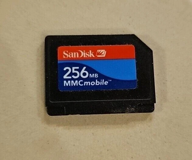 SanDisk MultiMedia Card 256MB MMC-Mobile Type Memory Card Camera/Phone/Player’s - Image 1 of 2