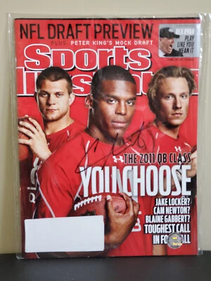 Cam Newton Signed Autographed Sports Illustrated Magazine with COA - Image 1 of 4