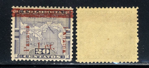 1906 Columbia Stamps  Panama Overprint SC181 A4 1c on 20c violet 🗺️  MNH OG Cover
