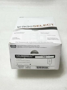 Box of 25 Pcs.-  Hubbell P1W Light Toggle Switch Wall Plate 1-Gang White, N£W - Picture 1 of 4