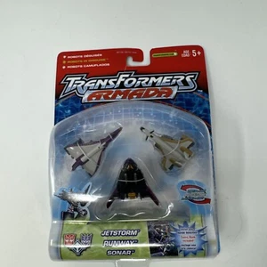 VINTAGE 2003 TRANSFORMERS ARMADA JETSTORM RUNWAY SONAR 3 PACK MINI CONS NEW - Picture 1 of 12