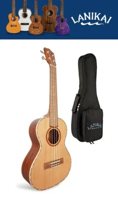 Lanikai Cedar Solid Top Concert Ukulele Natural Finish +Bag Authorized Dealer - Image 1 of 4