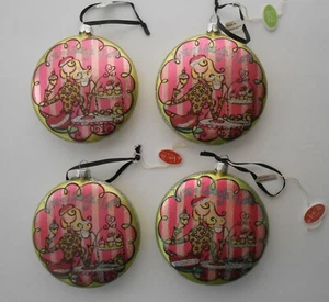 NORTH POLE TRADING COMPANY 4” Round Hanging Ornaments LIVE, LOVE, LAUGH - Picture 1 of 10