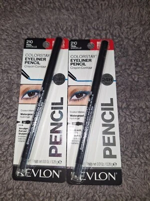 2 PACK Revlon ColorStay Waterproof Eyeliner Pencil Crayon Contour  #210 Teal - Image 1 of 2