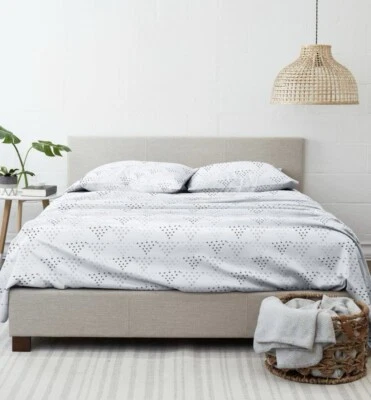 Juego de sábanas Ienjoy Crossroad gris claro Queen 4 piezas Foto 1 de 2