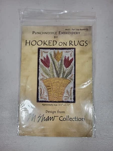Hooked on Rugs Punch Needle Embroidery Pattern #610 Tall Tulip Basket - Picture 1 of 2