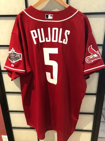 2001 All Star Game National Albert Pujols Jersey.  Rookie 1st All Star Game Rare Cover