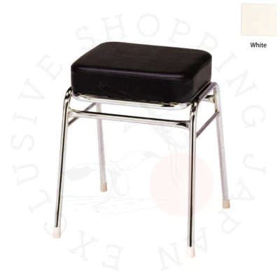 Arcade Game Stool Chair Taito VIWLIX Thick Cushion Type TC1-49M Leather White JP - Image 1 of 4