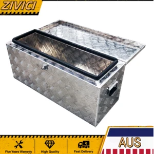 2.0mm Aluminium Rectangular Tool Box Lockable Lid - Heavy Duty For Truck&Trailer - Picture 1 of 7