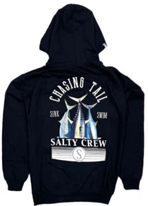 Salty Crew Men's Tails Up Graphic Print Pullover Hoodie Black For Men Women - Picture 1 of 2