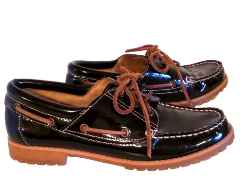 NEW BALANCE WHITE MOUNTAIN W14223Z OFFSHORE Scarpe da barca Oxford da donna in pelle verniciata 7M