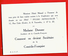 Ac8-Invitation-Béatrix Dussane-Actrice-Professeur D'universite-1929