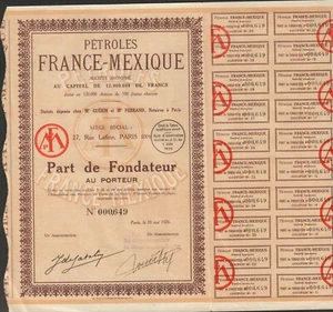 Part: Pétroles FRANCE-MEXIQUE (I) - Picture 1 of 1
