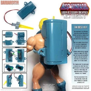 VORVERKAUF Masters Universe MOTU Custom Laser Power He-Man Repro Rucksack, Sword V6 - Bild 1 von 8