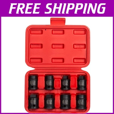 Professional 8-Piece SAE Socket Set with Heavy-Duty Case - For Mechanics - Image 1 of 4