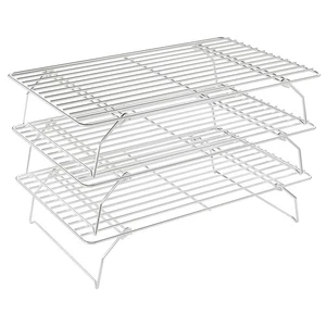Estante de enfriamiento apilable de 3 niveles para galletas de enfriamiento por lotes, pizza, pastel-15,8”x 10... - Imagen 1 de 7