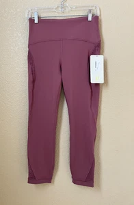 Lululemon Size 8 Wunder Under Leggings Hi Rise Crop 23 inch Plum NWT - Picture 1 of 10