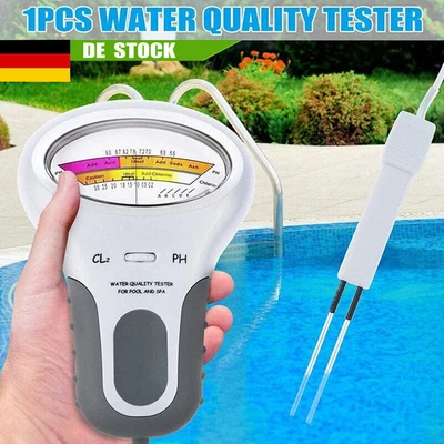 Elektronischer Wassertester für Chlor und pH-Wert Pool Messgerät Wasserqualität - Bild 1 von 4