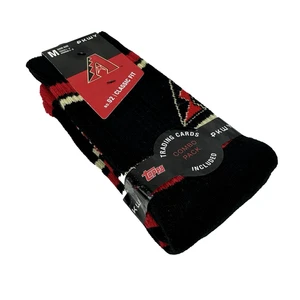 PKWY Kids Black Polyester Trading Cards MLB Arizona Diamondbacks Sock Set Sz M - Picture 1 of 2