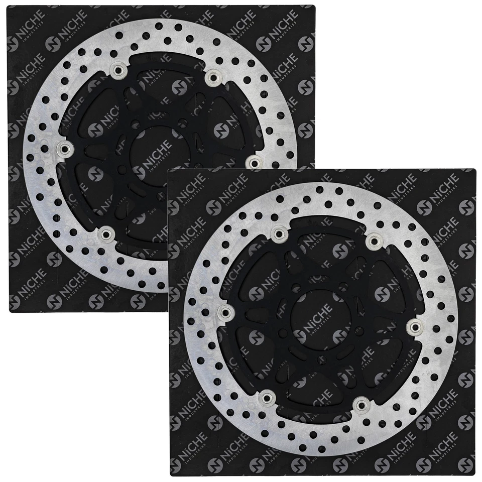 NICHE Front Brake Rotor Set For Suzuki Vstrom 650 1000 SV1000 59210-06G00 - Image 1 of 4