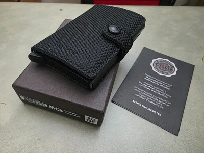 Secrid Men's Carbon Black Mini Wallet Genuine Leather RFID Safe Cards - Image 1 of 4