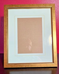 Antiqued Gold Tone Plain Picture Frame for 8x10 or Matted 5x7 Pictures - Picture 1 of 4