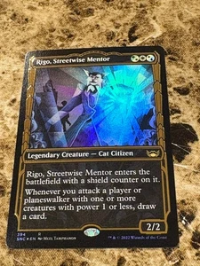 RIGO, STREETWISE MENTOR Magic MTG Streetsof New Capenna Showcase Gilded Foil - Picture 1 of 2