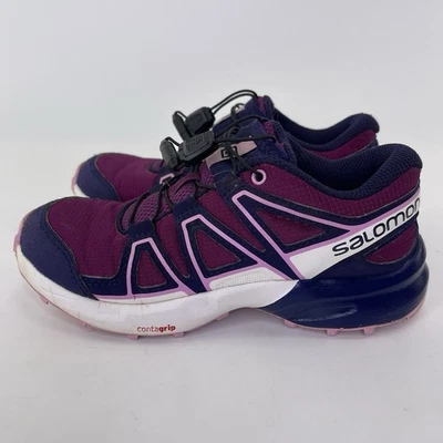 Salomon Jóvenes Niñas Talla 1 SpeedCross Trail Running Tenis Zapatos Púrpura Foto 1 de 4